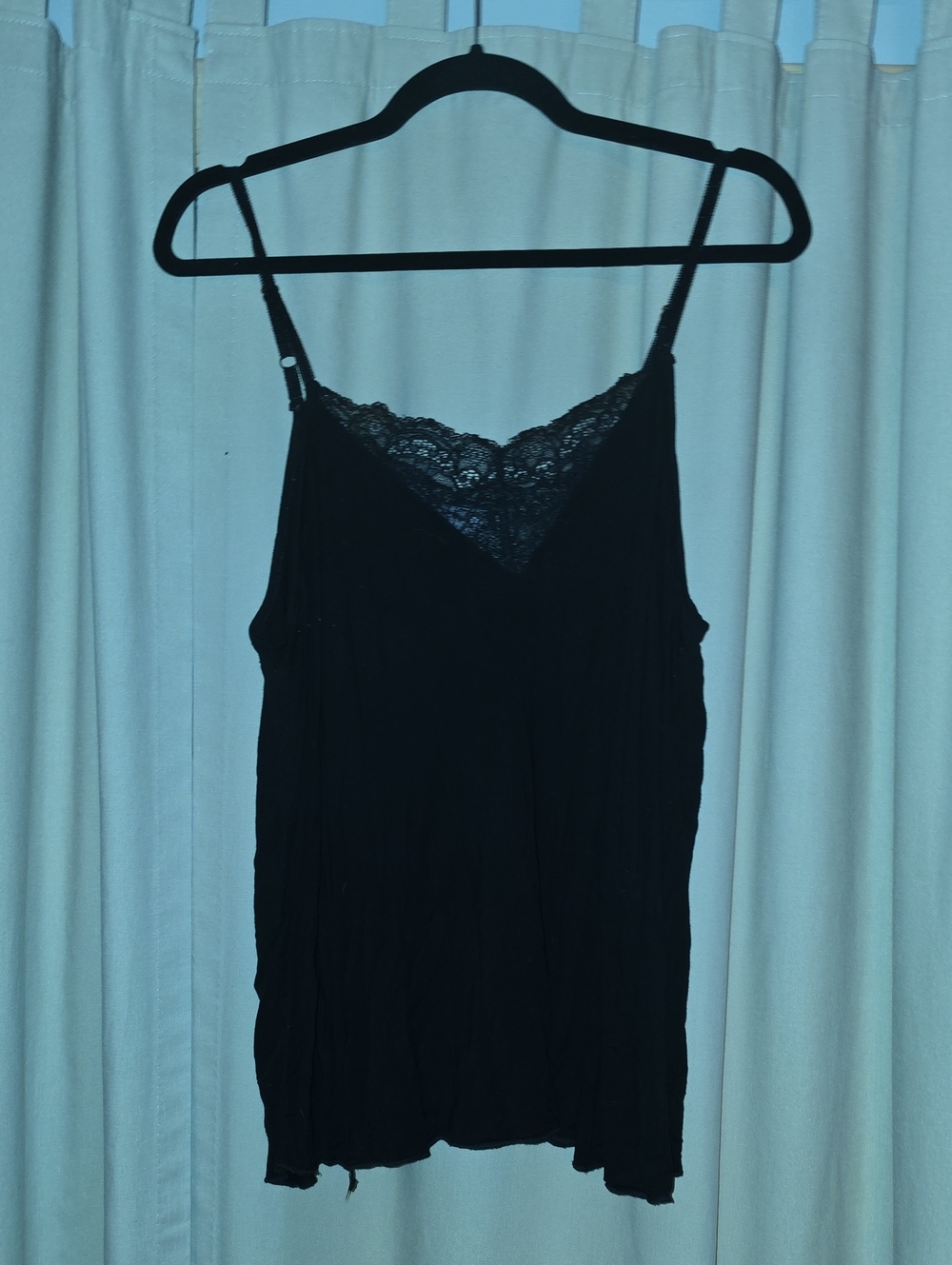 POL Black Lace-Trim Camisole
